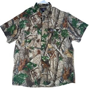 Winchester Realtree Hardwoods Camo Hunting Shirt Men's 3XL Short Sleeve